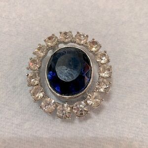 Vintage Kenneth J Lane Exact replica of the Blue Hope Diamond Brooch​​​
